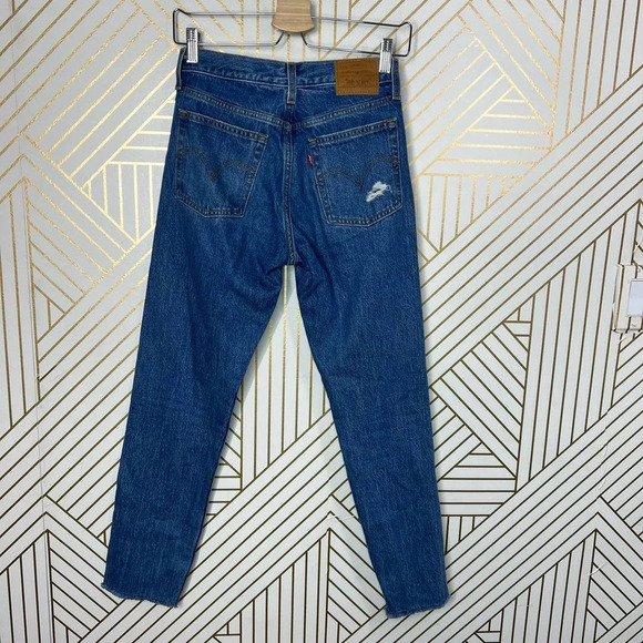 Levi's Wedgie Icon Jeans 100% Cotton‎ Denim Medium Wash Size 24 - Picture 8 of 12